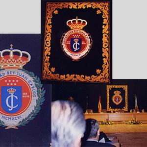 Tapiz Repostero Heraldico. Escudo de la Universidad Rey Juan Carlos. (Madrid)