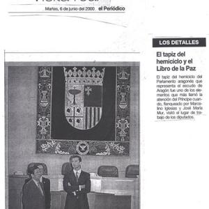 EL TAPIZ DEL HEMICILO Y EL LIBRO DE LA PAZ EL PERIÓDICO (06/06/2000)